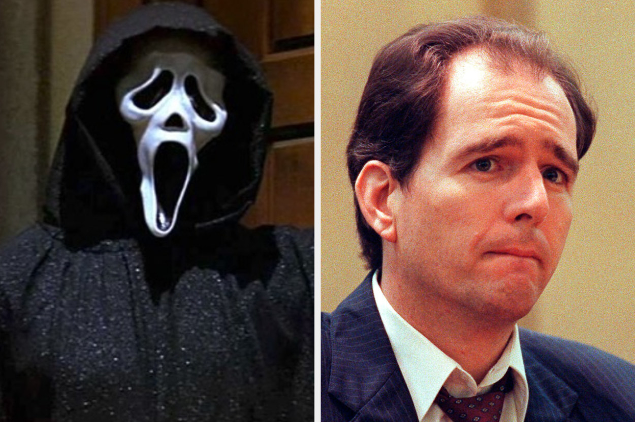Side-by-side of Ghostface and Danny Rolling
