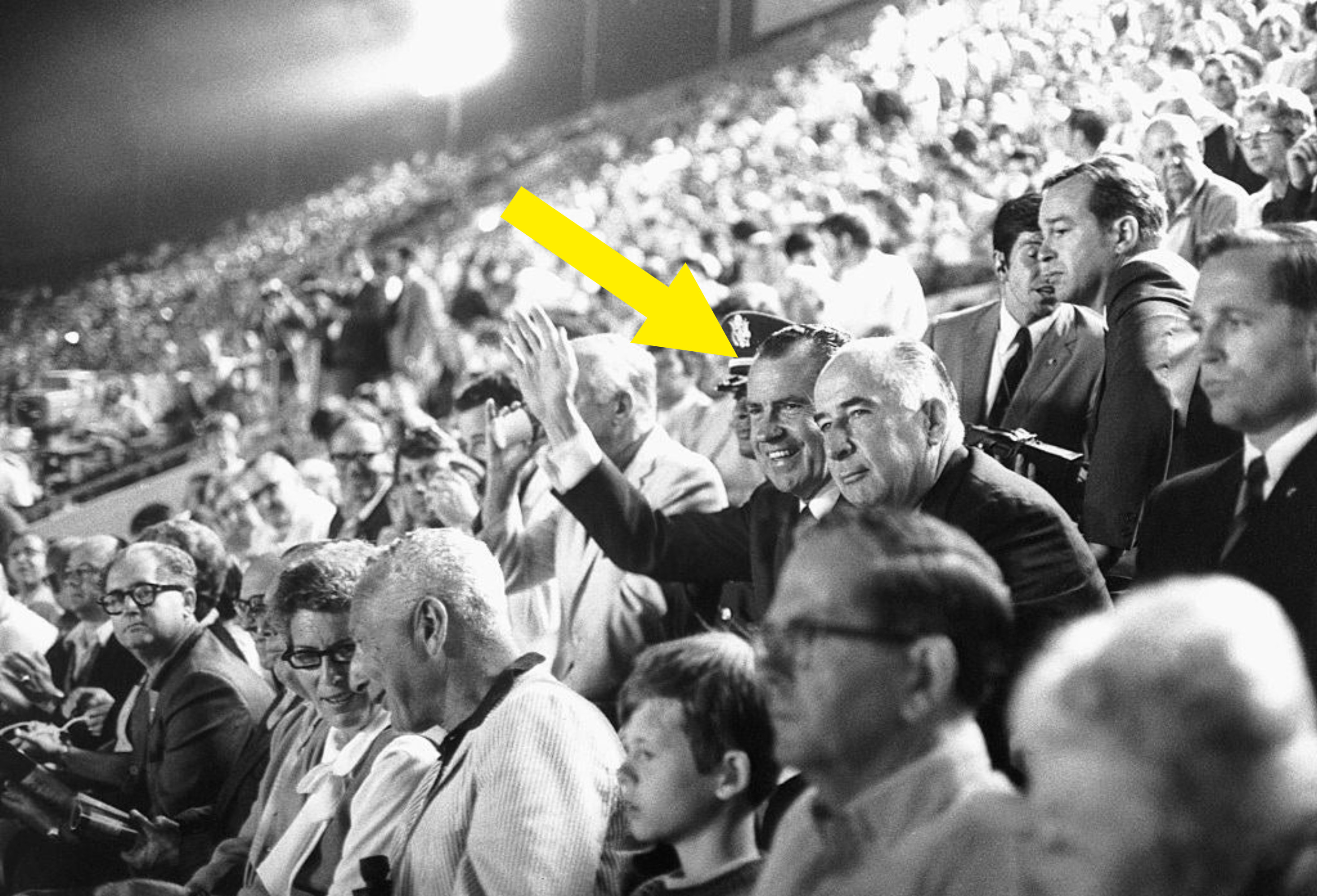 Richard Nixon at a game