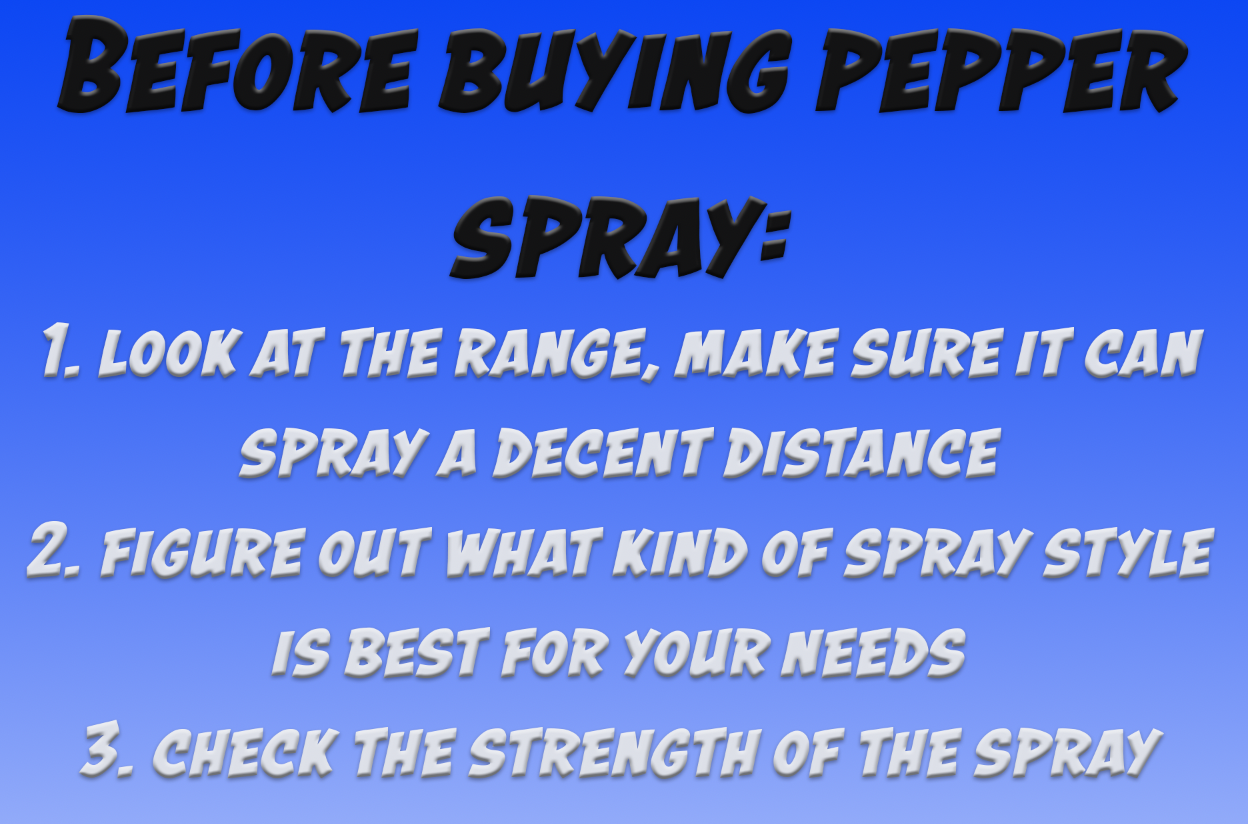 Before Buying Pepper Spray