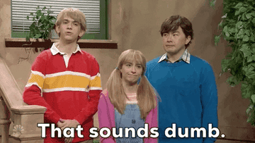 A group of people on &quot;SNL&quot; saying &quot;That sounds dumb&quot;