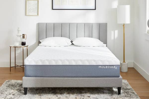 the molecule mattress on a bed frame