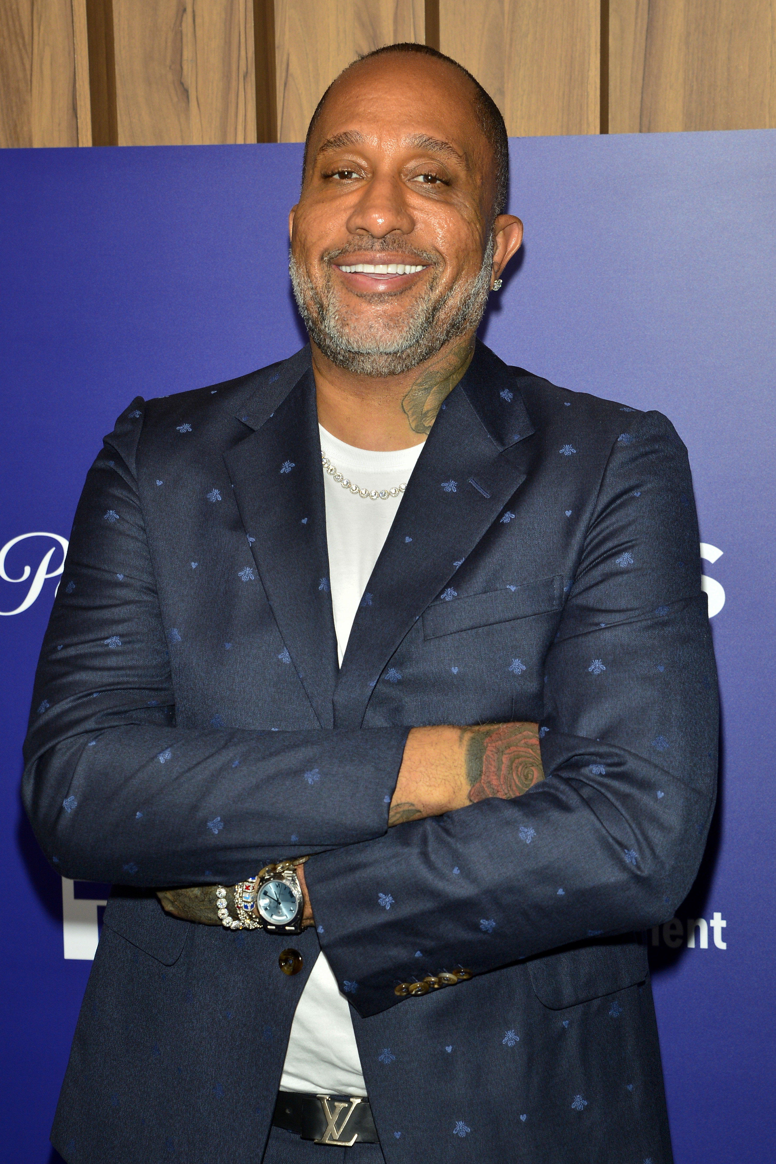 Kenya Barris smiles at the 2022 Paramount Emmy Party