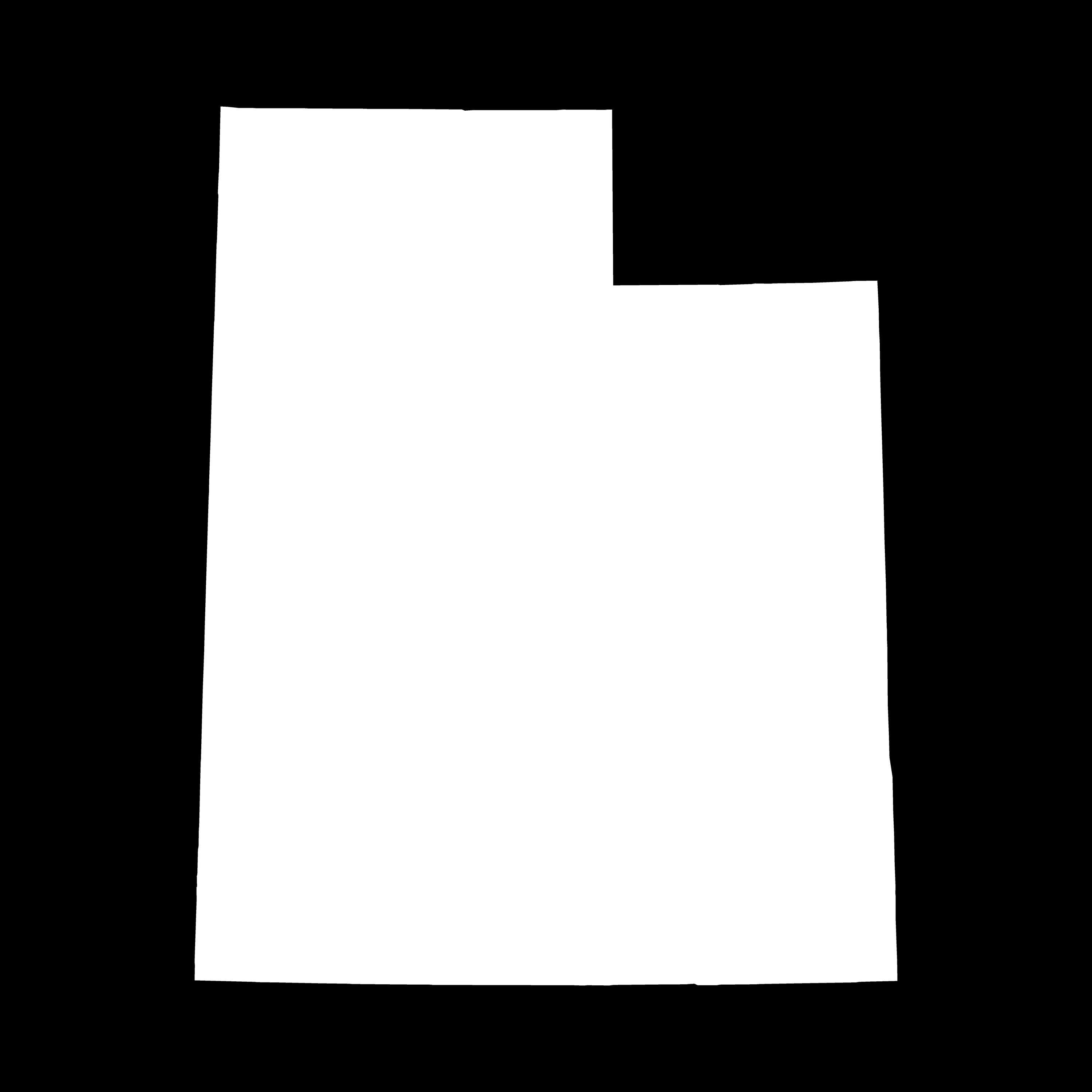 A silhouette of Utah
