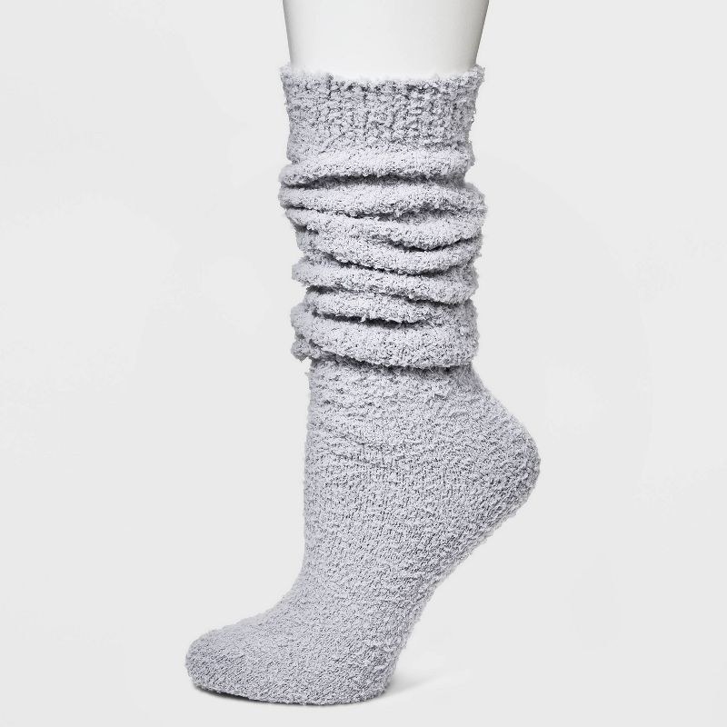 Slouch socks in light gray