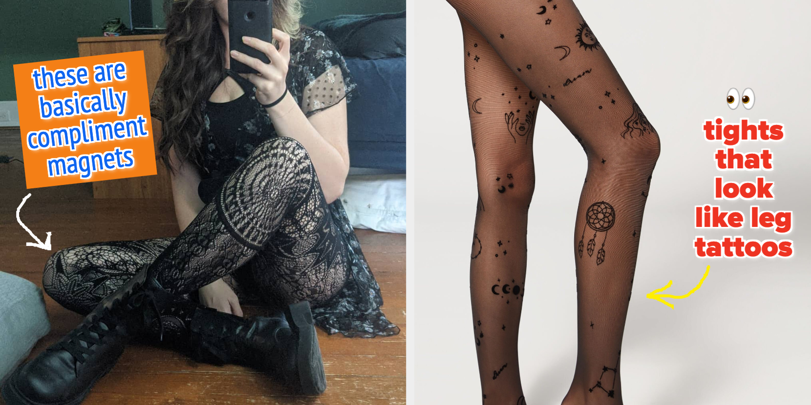 Women Spring Autumn Butterfly Printed Retro Stockings Lady Opaque Tights  Tattoo Pantyhose Tattoo Print Hosiery Socks