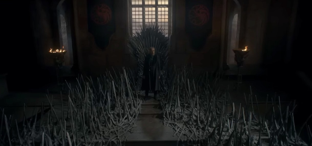 Otto stands in front of the Iron Throne