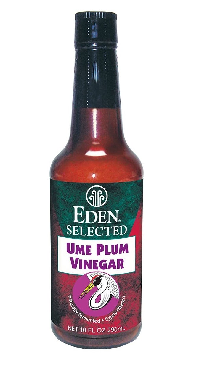 A bottle of umeboshi plum vinegar