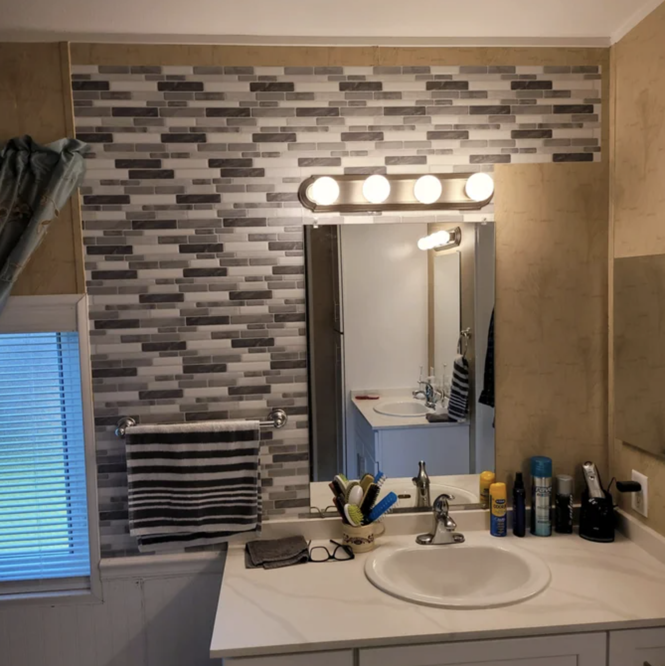 reviewer image of the tile in a bathroom