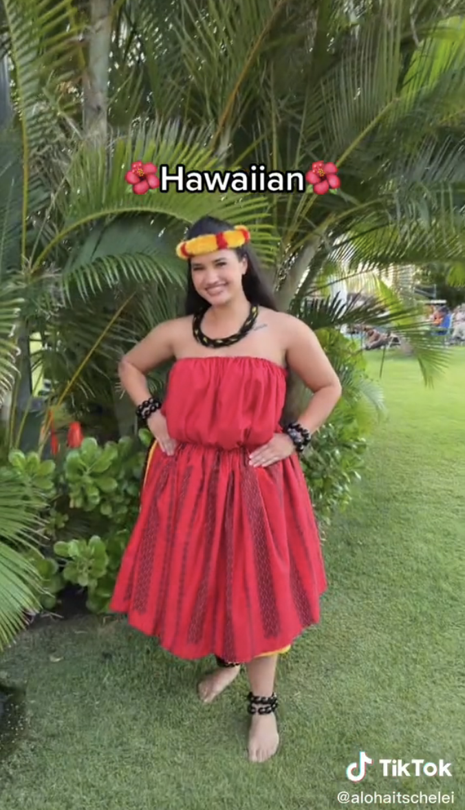 Native Hawaiian Against Hula Dancer Halloween Costume - 95