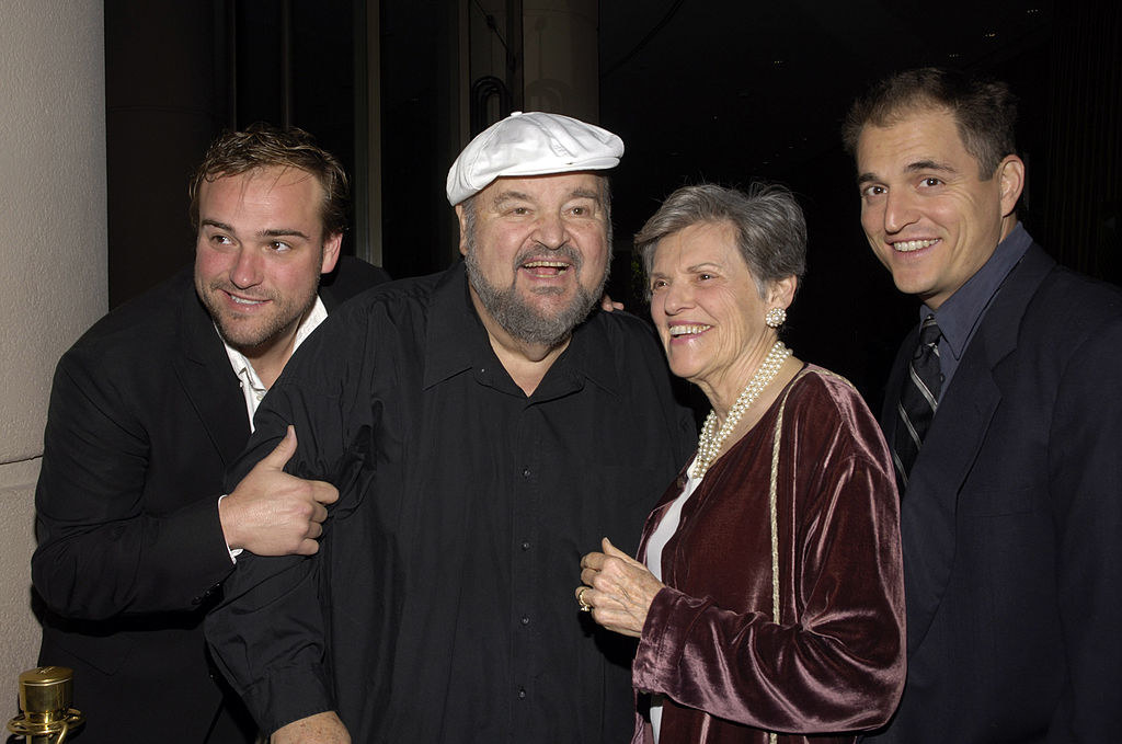 David, Dom, and Michael DeLuise, and Carol Arthur