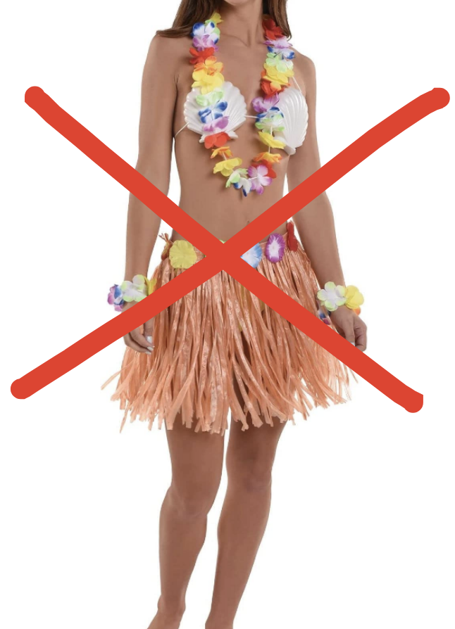 Native Hawaiian Against Hula Dancer Halloween Costume photo photo