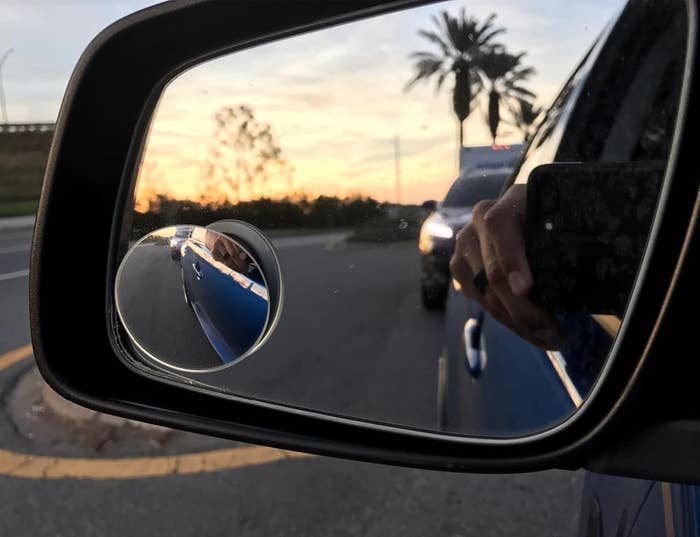 the blindspot mirror on a side mirror
