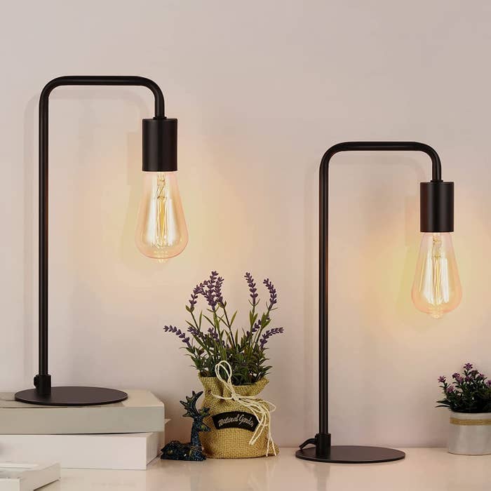 The arched black lamps