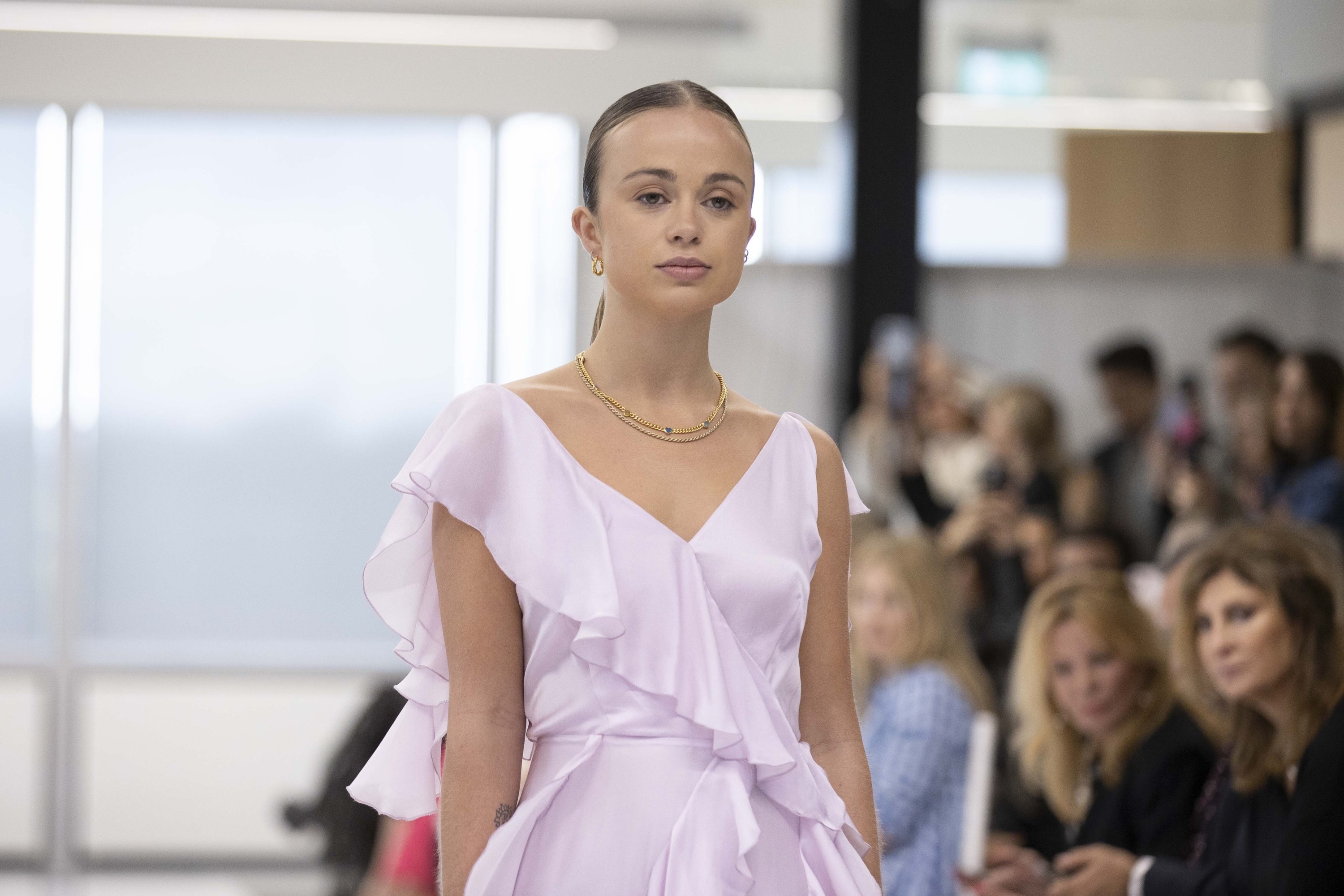 Lady Amelia Windsor, granddaughter of Prince Edward presents Spring/Summer creation by Turkish fashion designer Zeynep Kartal as part of the cooperation with LF Fashion in London, United Kingdom on September 27, 2022