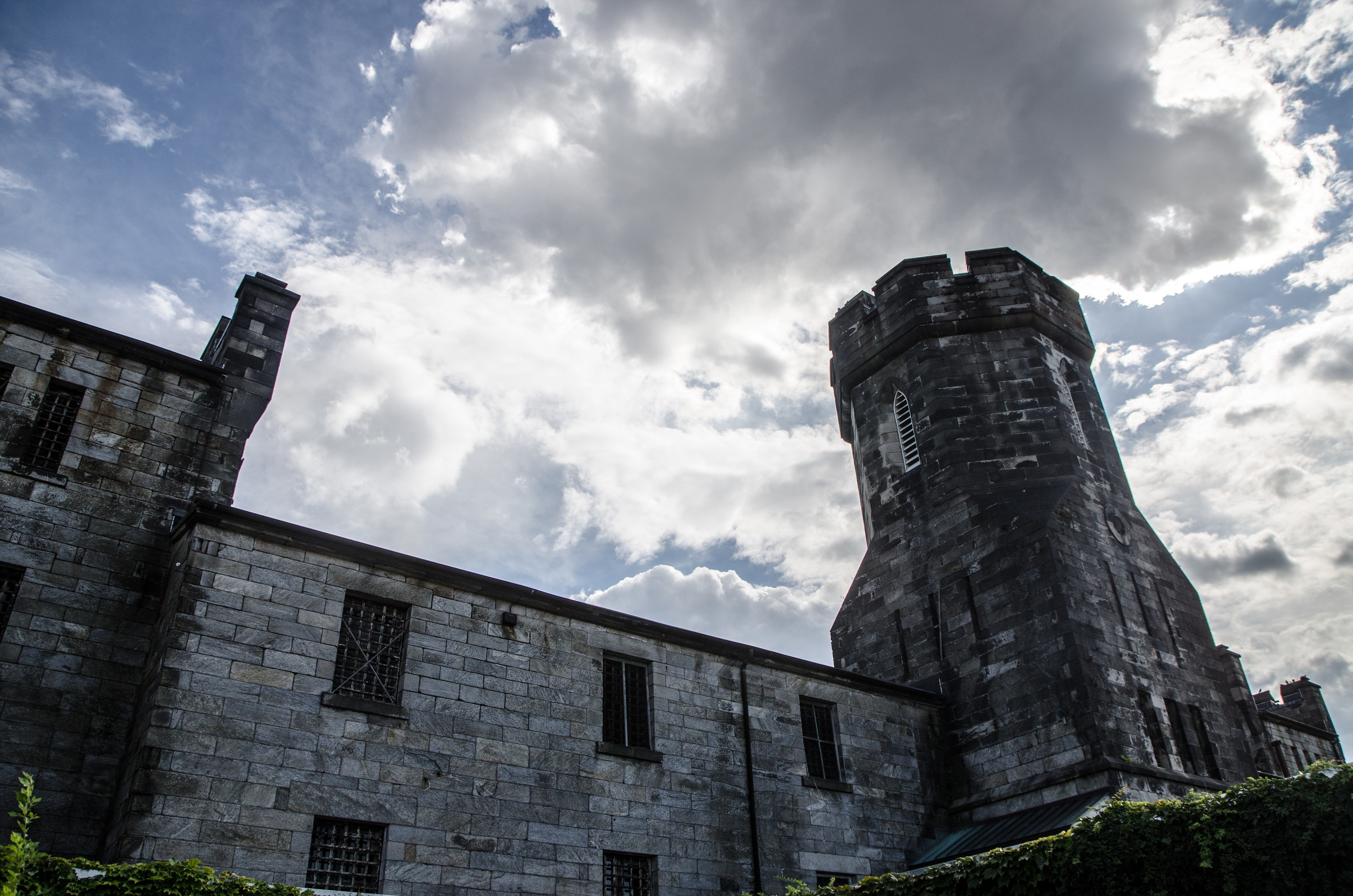Exterior of a penitentiary that looks like a castle