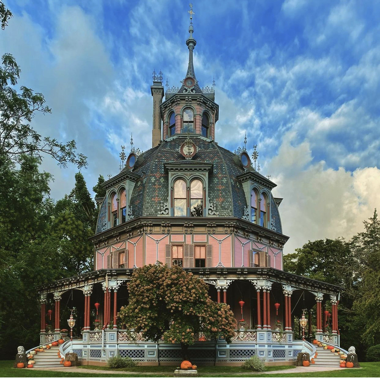 Pink victorian home