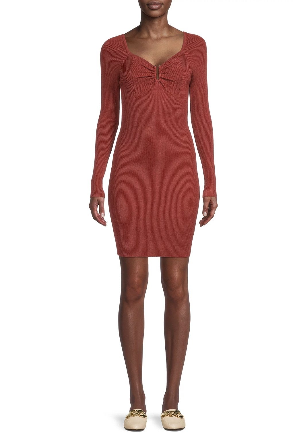 bodycon dress with turtleneck underneath