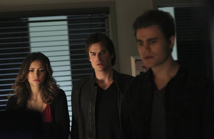 Elena, Damon, and Stefan from &quot;The Vampire Diaries&quot;