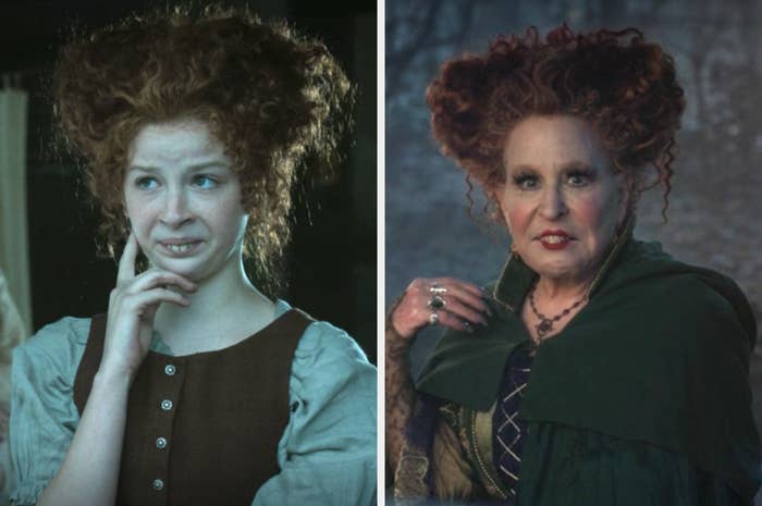 young winifred and old winifred in hocus pocus 2