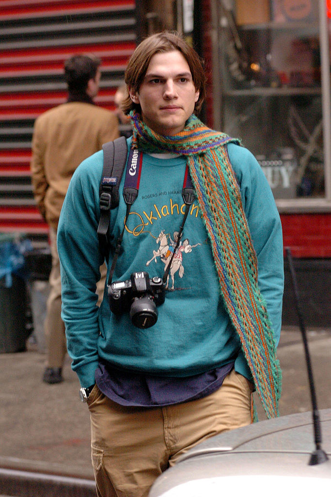 Ashton Kutcher walking outside