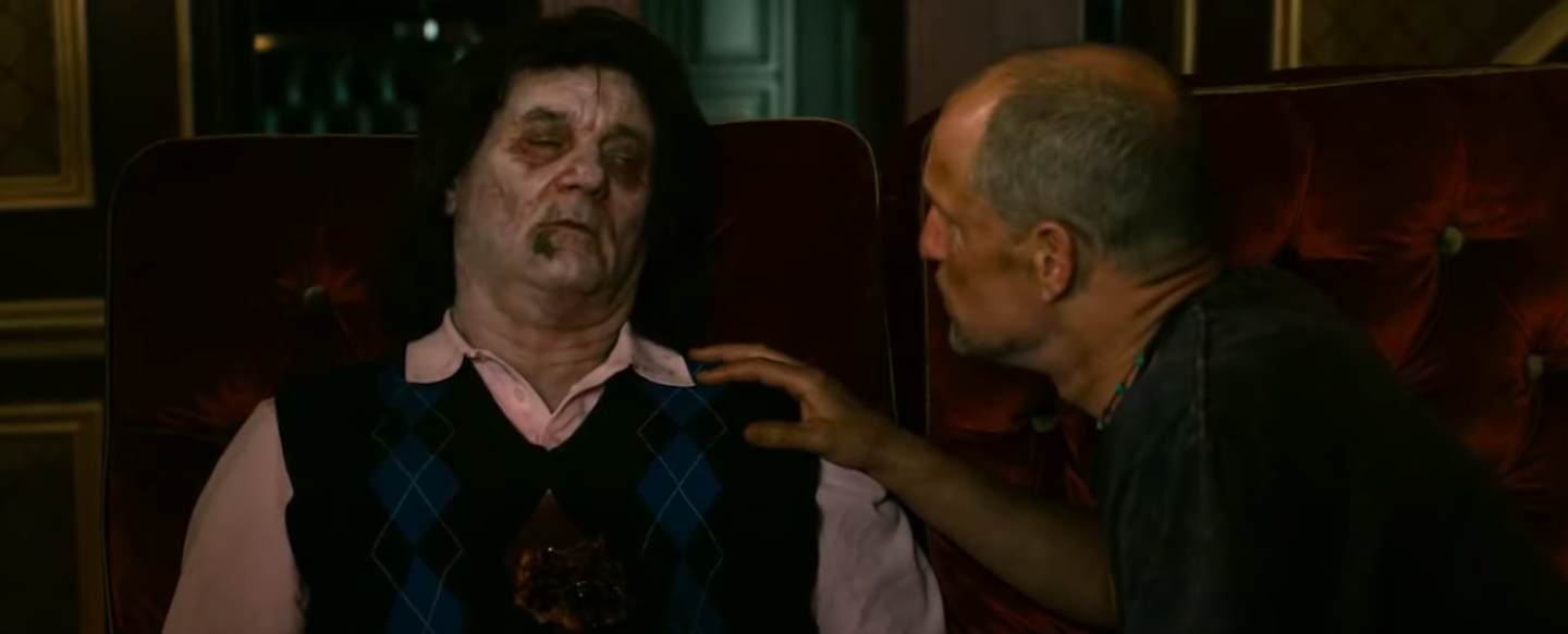 Bill Murray dressed as a zombie