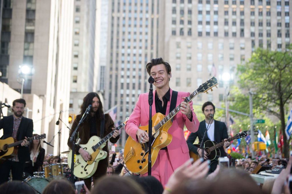 Harry Styles performing onstage