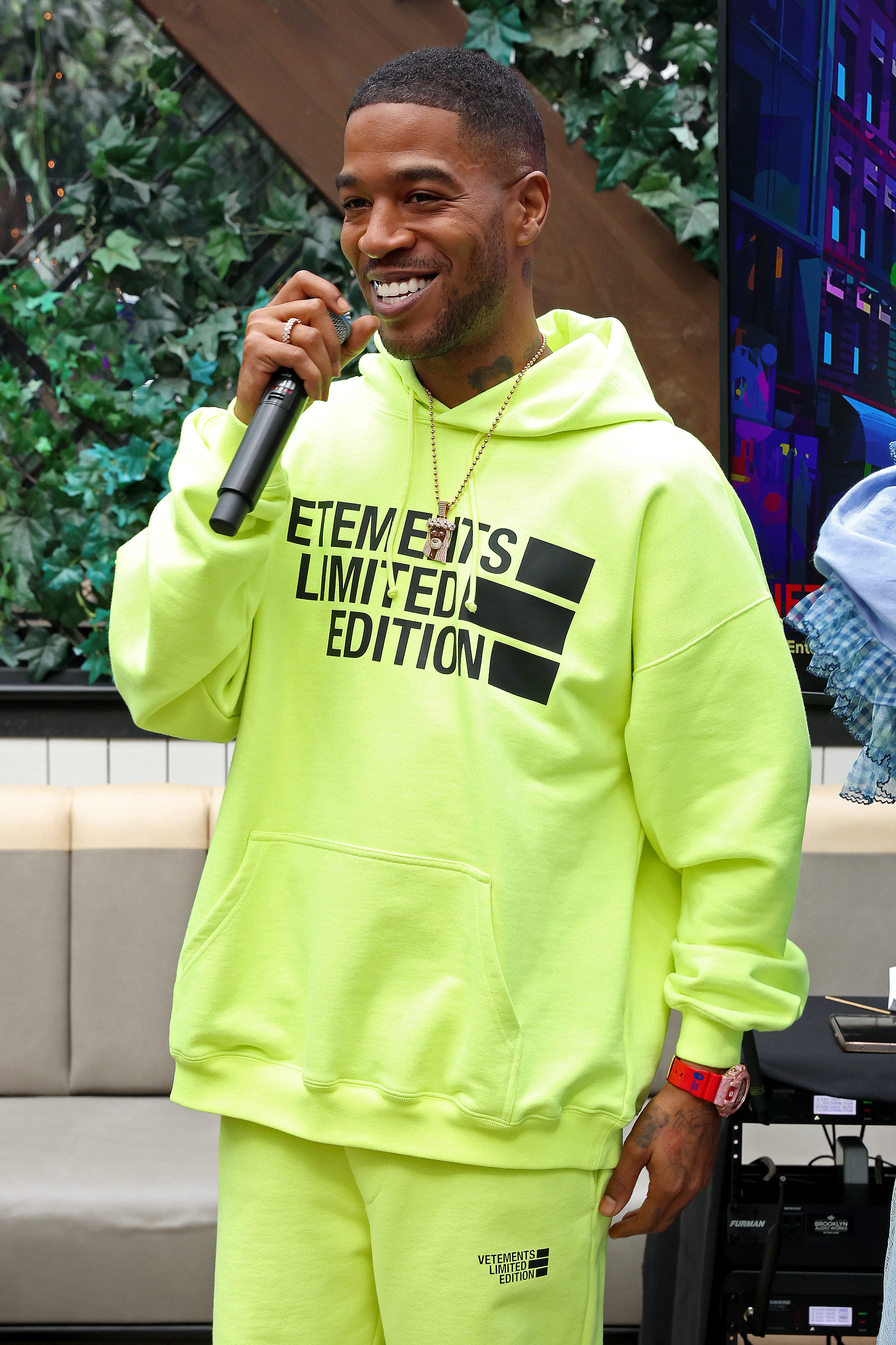 Kid Cudi speaks at a brunch to celebrate &quot;Entergalactic&quot; on Sept. 28, 2022