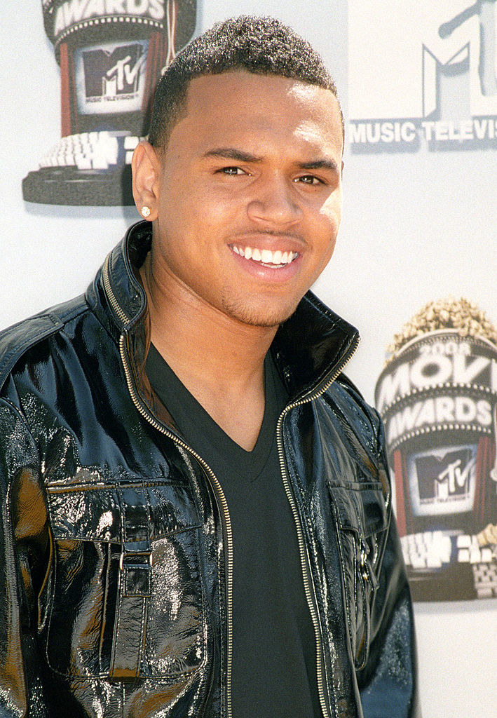 closeup of Chris Brown smiling