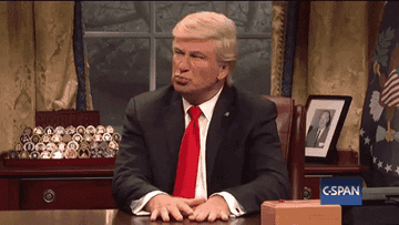 Alec Baldwin dressed as Donald Trump on SNL