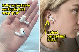 airpods in hand and in ear 