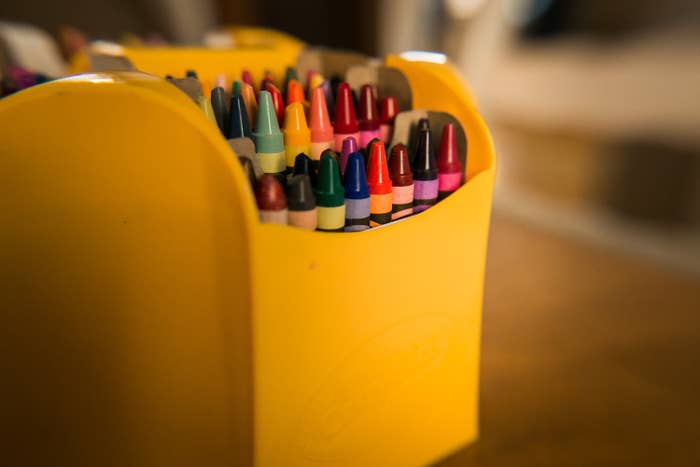 A box of crayons