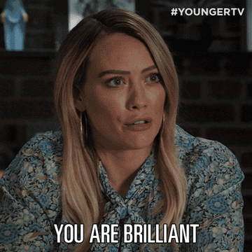 Hillary Duff in Younger saying you are brilliant
