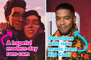 Jabari and Meadow pose for a selfie, Kid Cudi is seen at an "Entergalactic" premiere