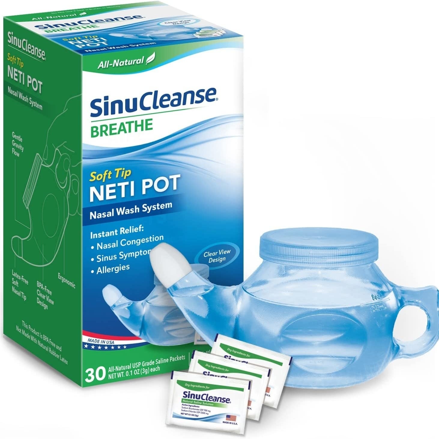 MAOEVER Neti Pot Salt Packets - 100 Individually Wrapped Saline Packet –  Maoever Care