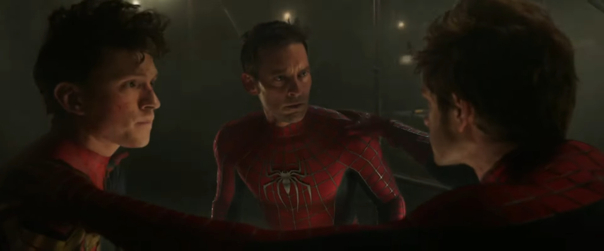 Tobey Maguire, Tom Holland, and Andrew Garfield as Spider-Man