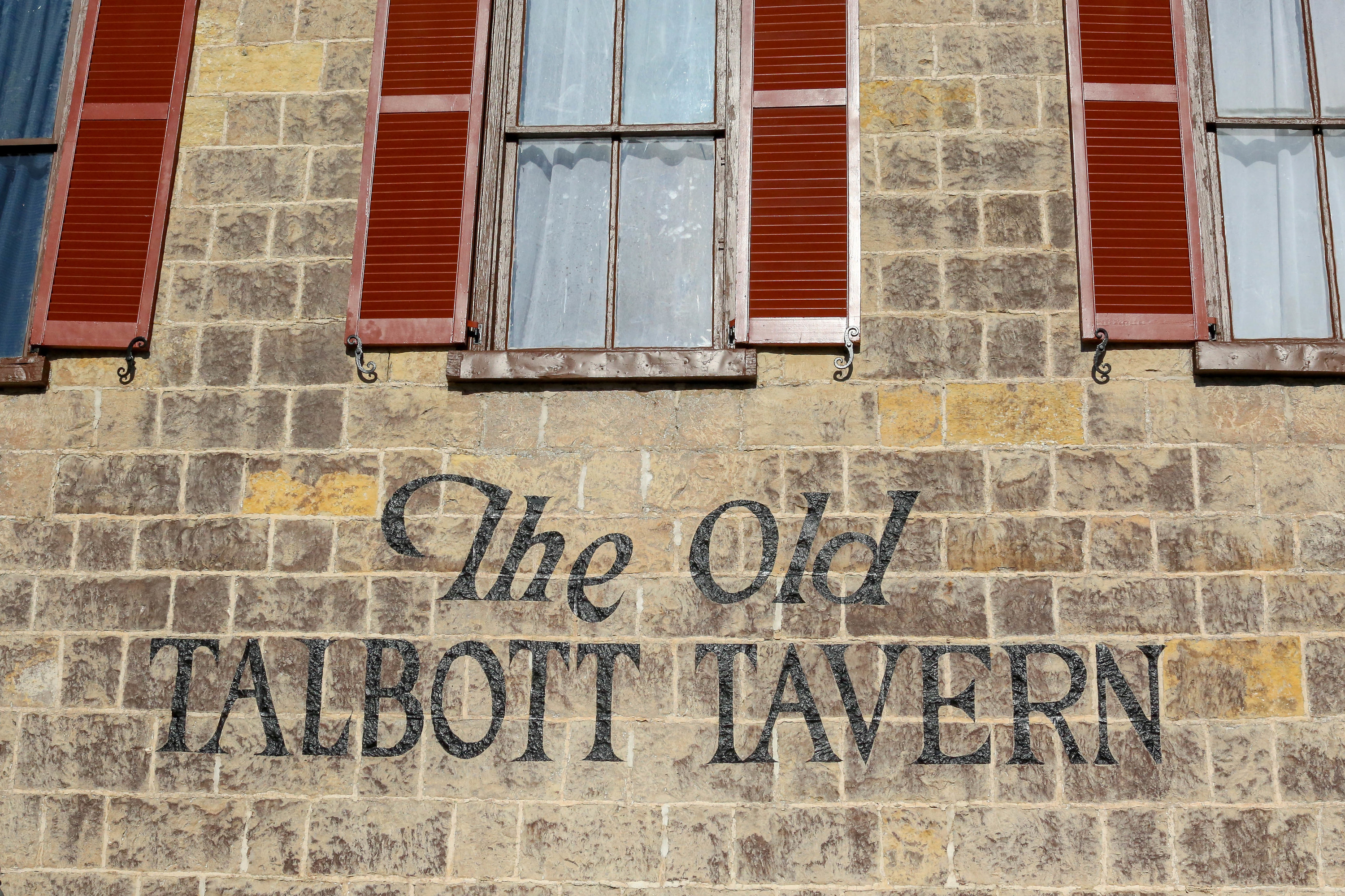 Brick wall of an old inn