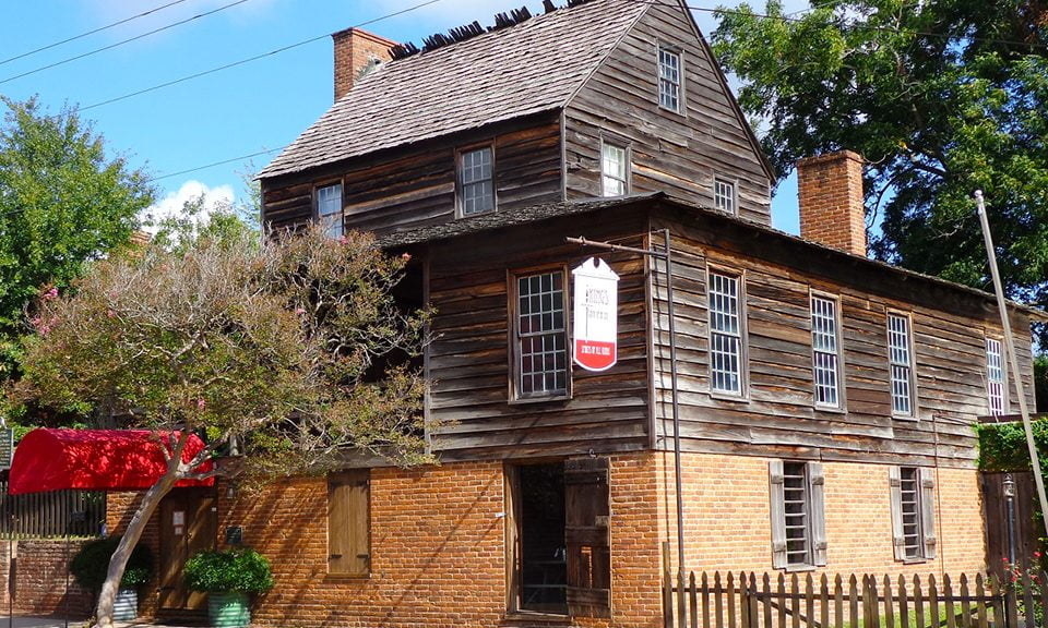 Old wood and brick building