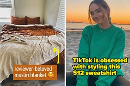 blanket and sweatshirt