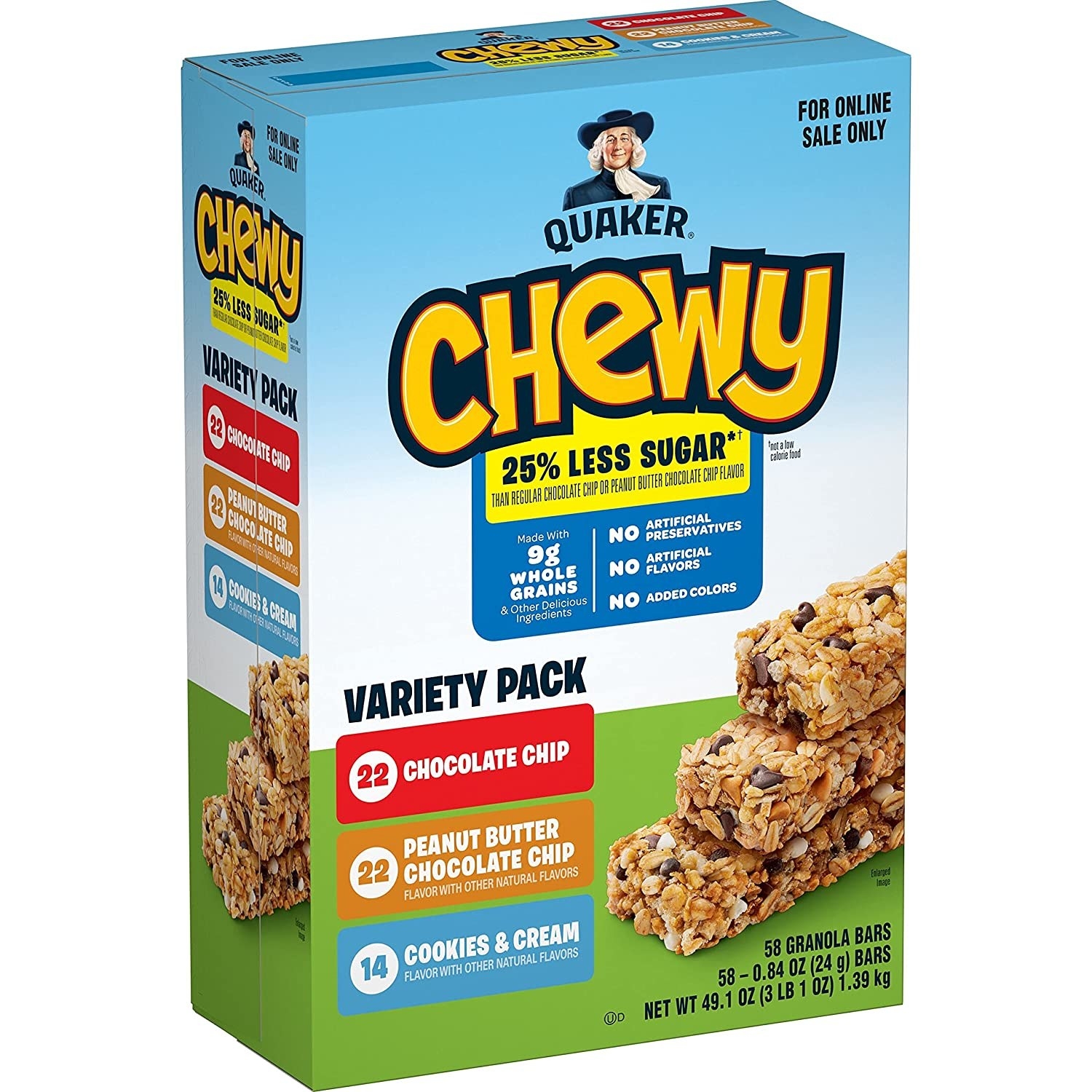 the box of quaker chewy granola bars