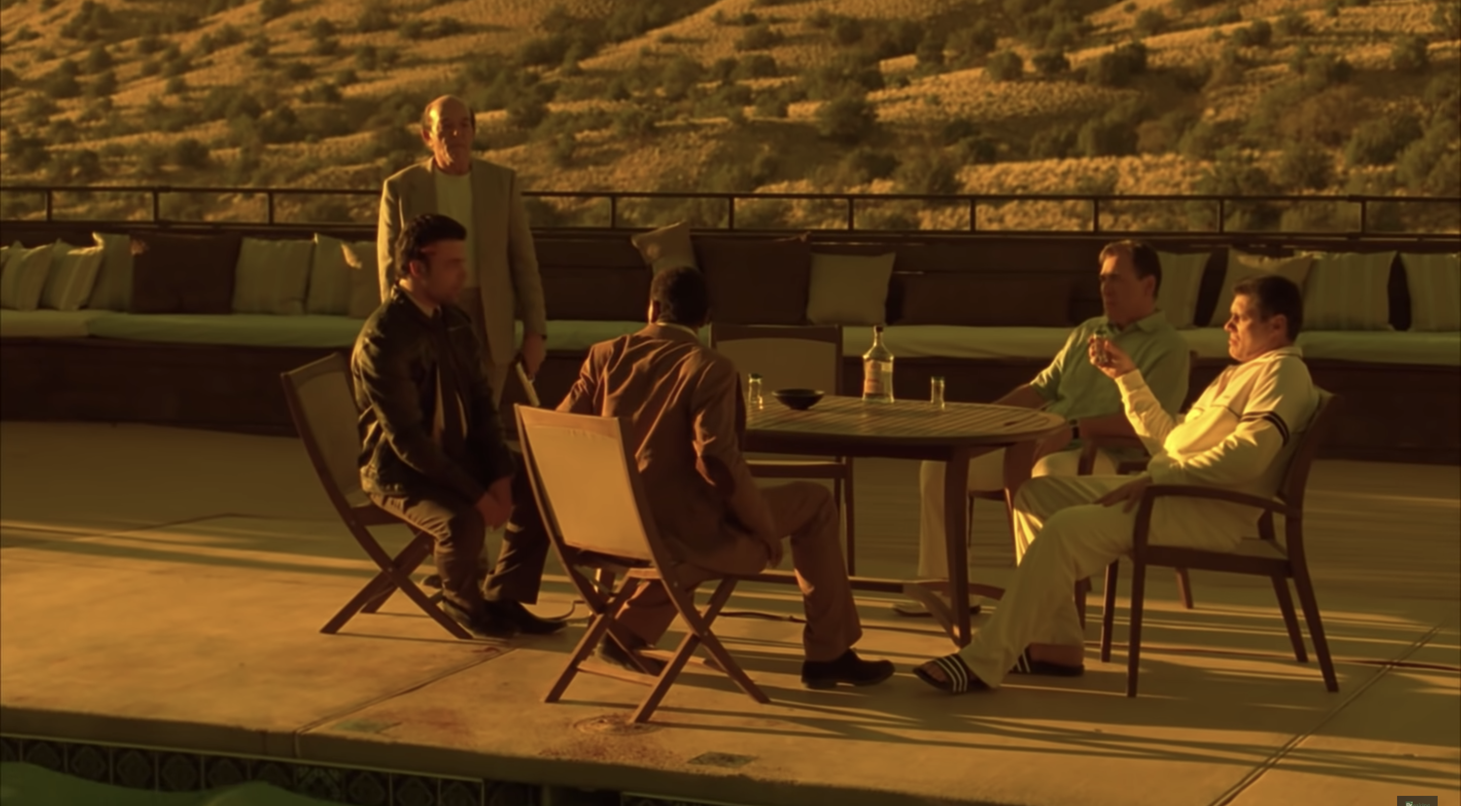 A scene in Mexico from Breaking Bad by a pool