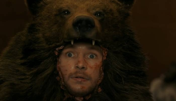 Jack&#x27;s face seen in a bear suit
