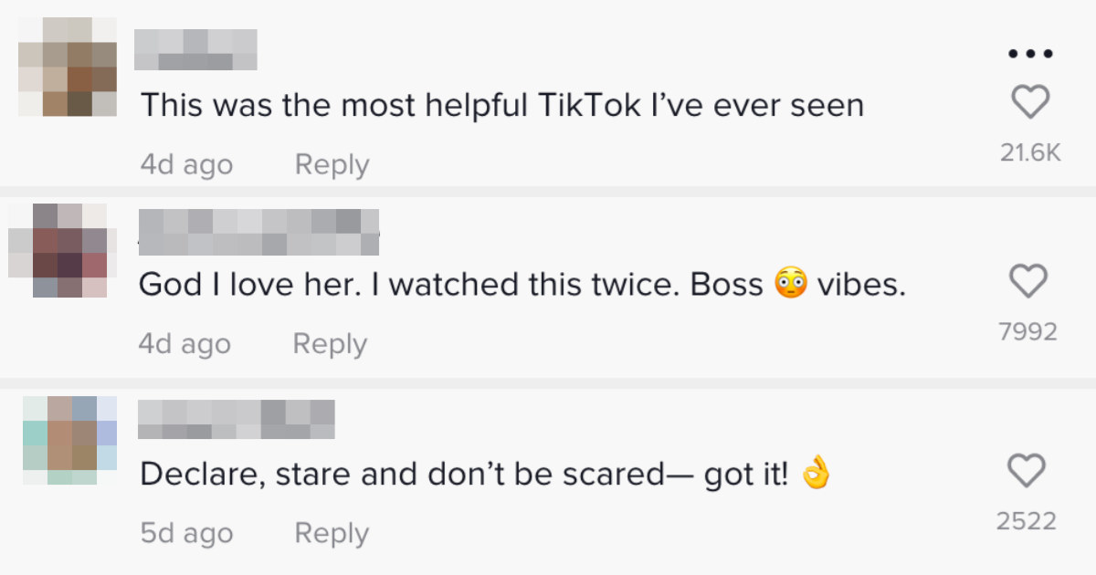 this was the most helpful tiktok I&#x27;ve ever seen boss vibes declare stare and don&#x27;t be scared