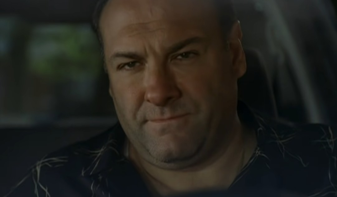 Michael Gandolfini as Tony Soprano sitting in his car staring at something