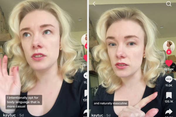 This Woman's Tips For Commanding Respect At Work Are Going Viral On TikTok, And I Absolutely See Why 2 I intentionally opt for body language that is more casual and naturally masculine