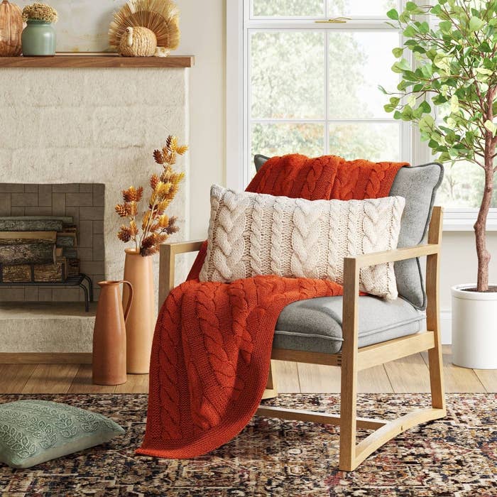 The pillow on a chair