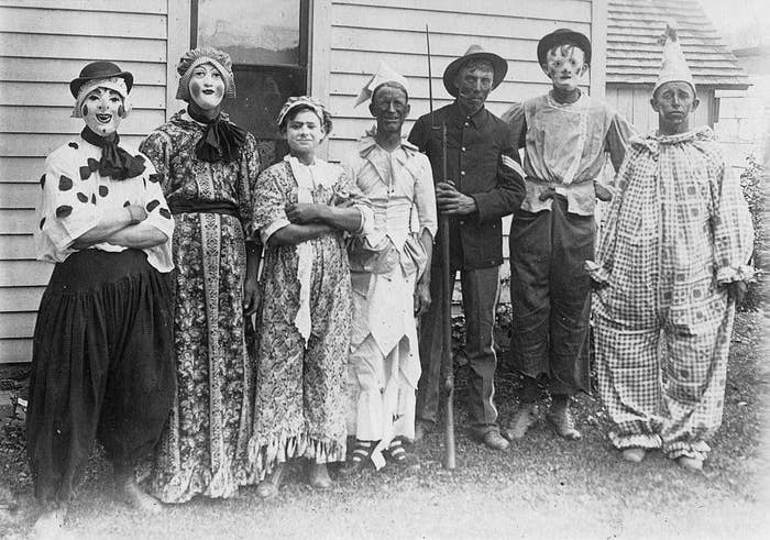 A group of people in costume