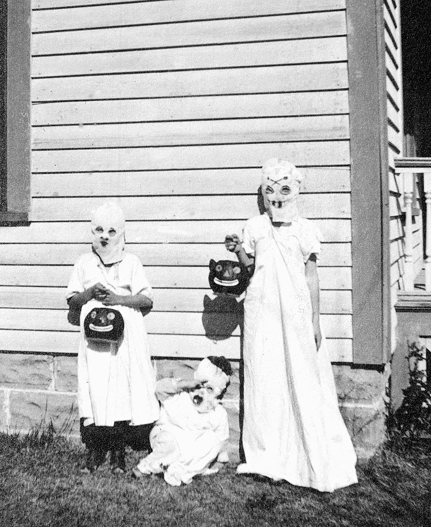 Three kids in costume