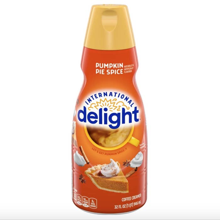 Orange container international delight pumpkin spice creamer