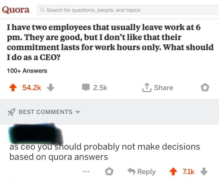 ceo asking a question to the internet and getting roasted for it