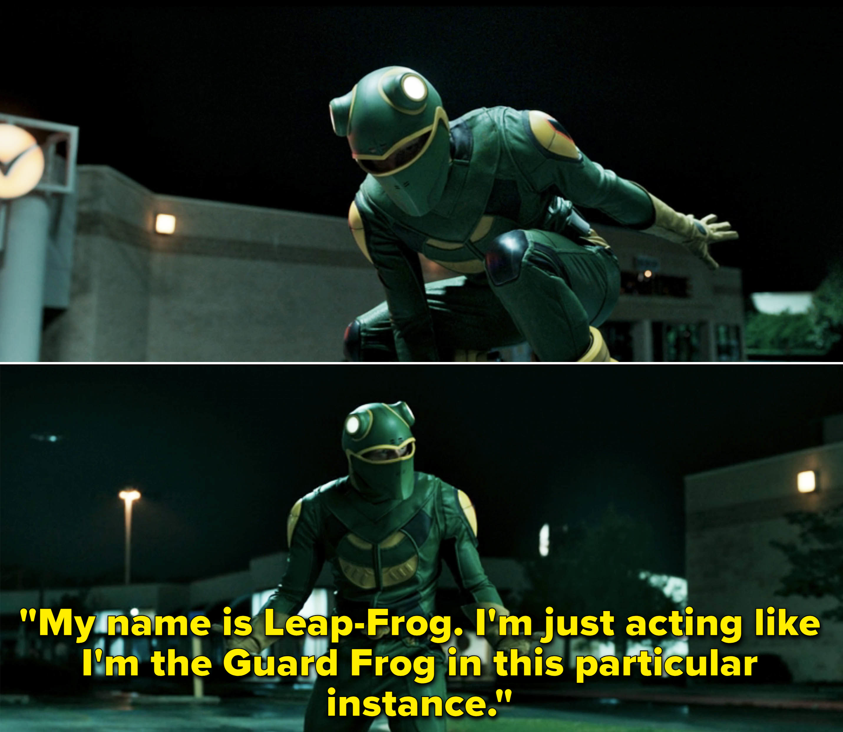 leap saying he's the guard frog in this particular instance